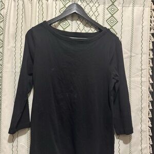 Chico's Gray 3/4 Sleeve Knit T-Shirt
